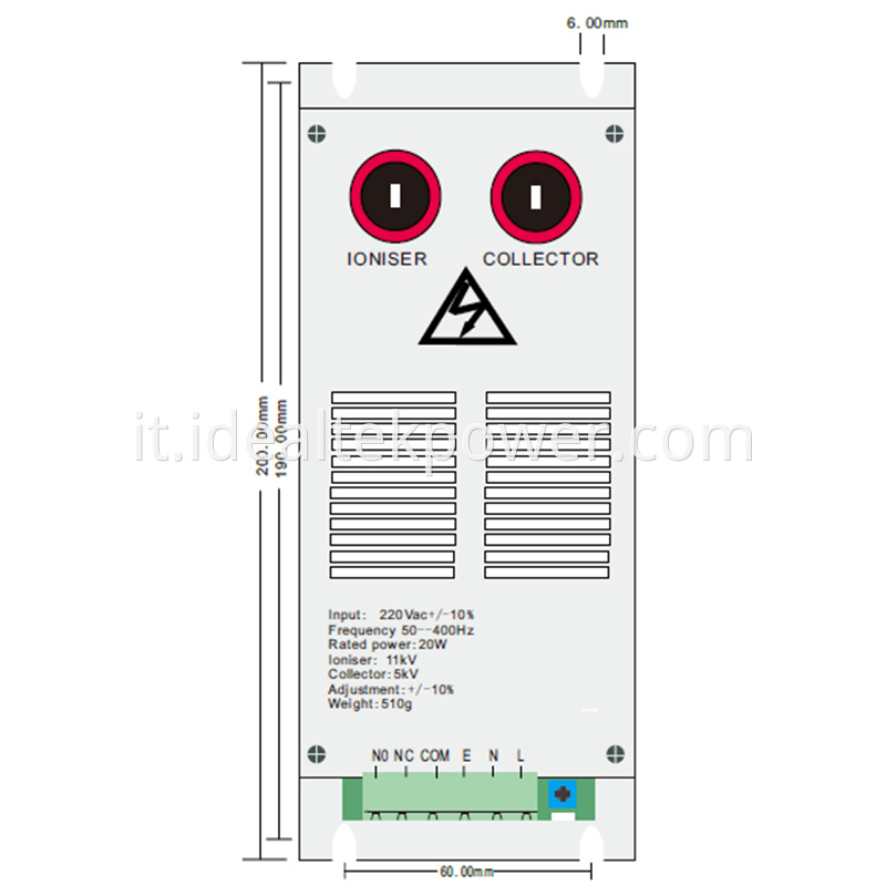 50w High Voltage Power Module Physical Drawing